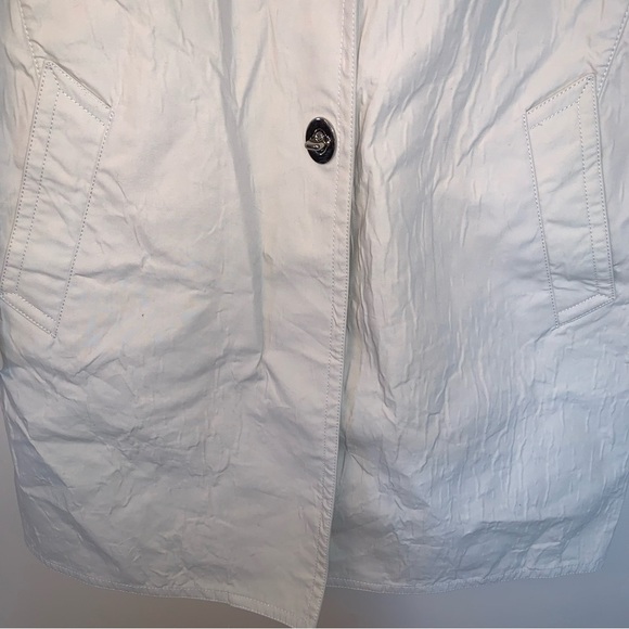 Coach White Trench Coat Classic Lightweight Design 14 - Picture 6 of 8
